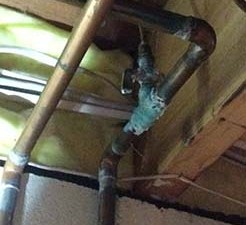 Sheboygan and Manitowoc WI Residential Home Inspection - Corroded copper pipes
