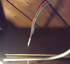 Sheboygan and Manitowoc WI Residential Home Inspection - Wiring not protected in conduit