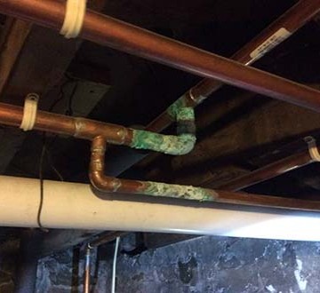 Sheboygan and Manitowoc WI Residential Home Inspection - Corroded copper supply lines