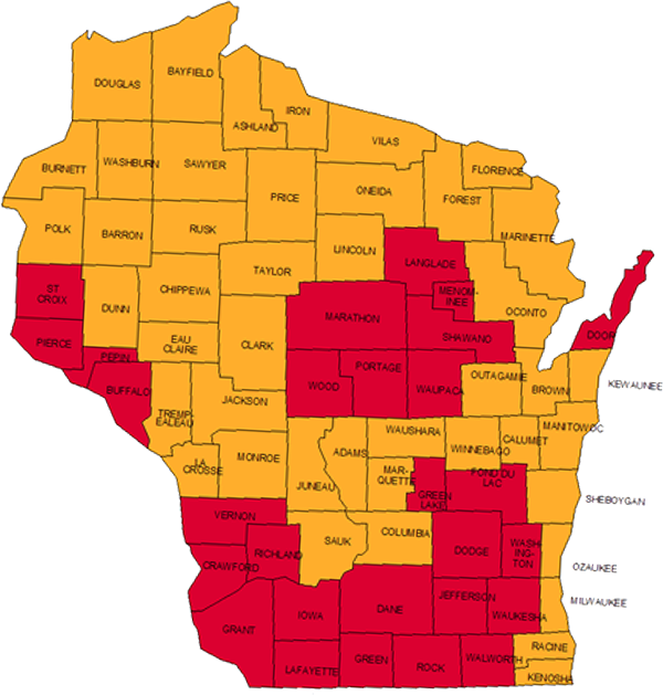 EPA Wisconsin Map of Radon Zones